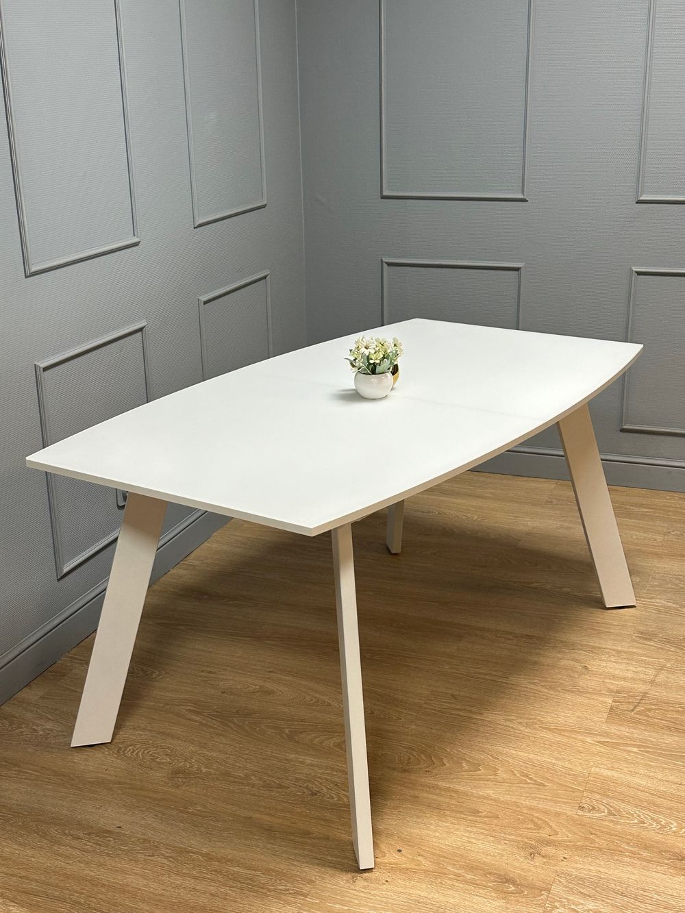 Стол KENNER SL1600 белый/стекло белое сатин