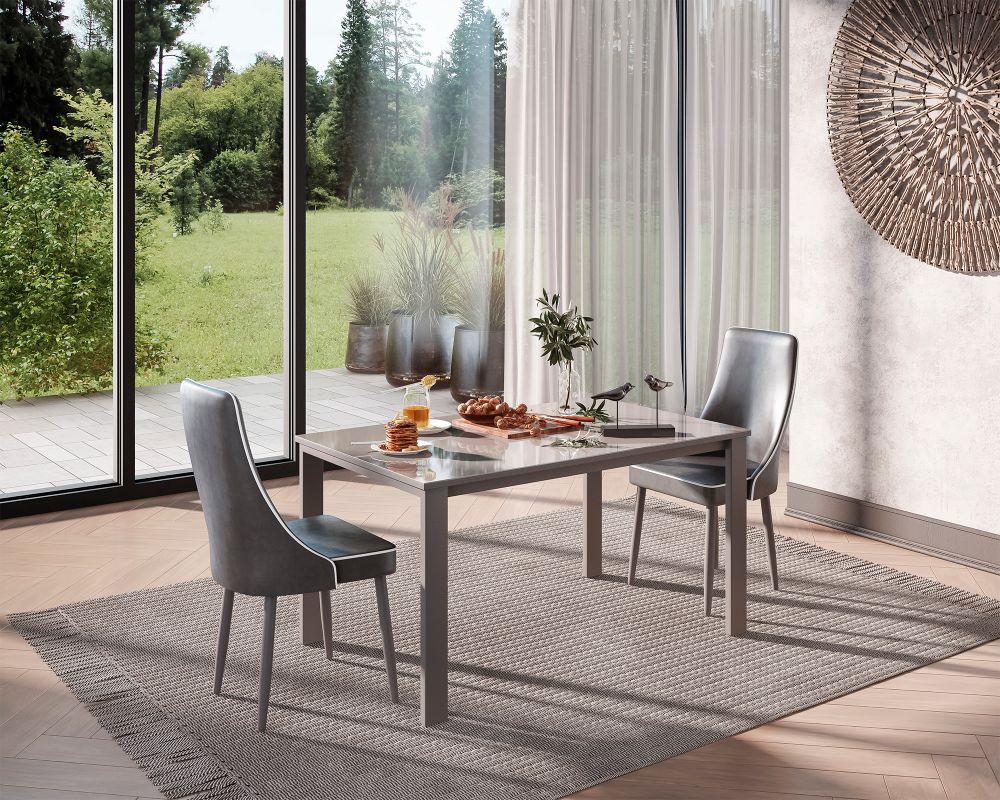 Стол KENNER LL1200  белый/стекло белое глянец