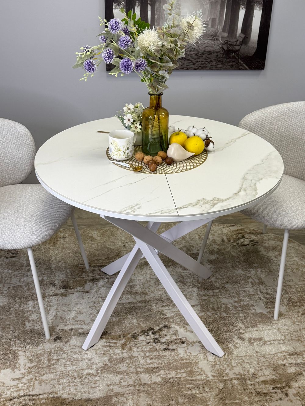 Стол KENNER R1000s белый/керамика белая