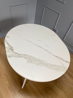 Стол KENNER DO1100 белый/керамика мрамор белый