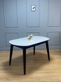 Стол KENNER 1300 М венге/стекло белое глянец