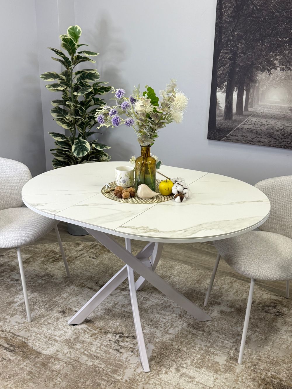 Стол KENNER R1000s белый/керамика белая