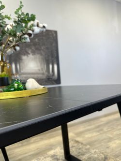 Стол KENNER AZ1200 черный/керамика мрамор черный