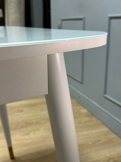 Стол KENNER 1200K белый/стекло белое глянец