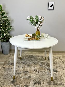 Стол KENNER 1000K белый/стекло белое глянец