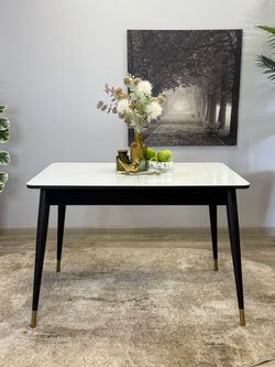 Стол KENNER 1100K венге/стекло белое глянец