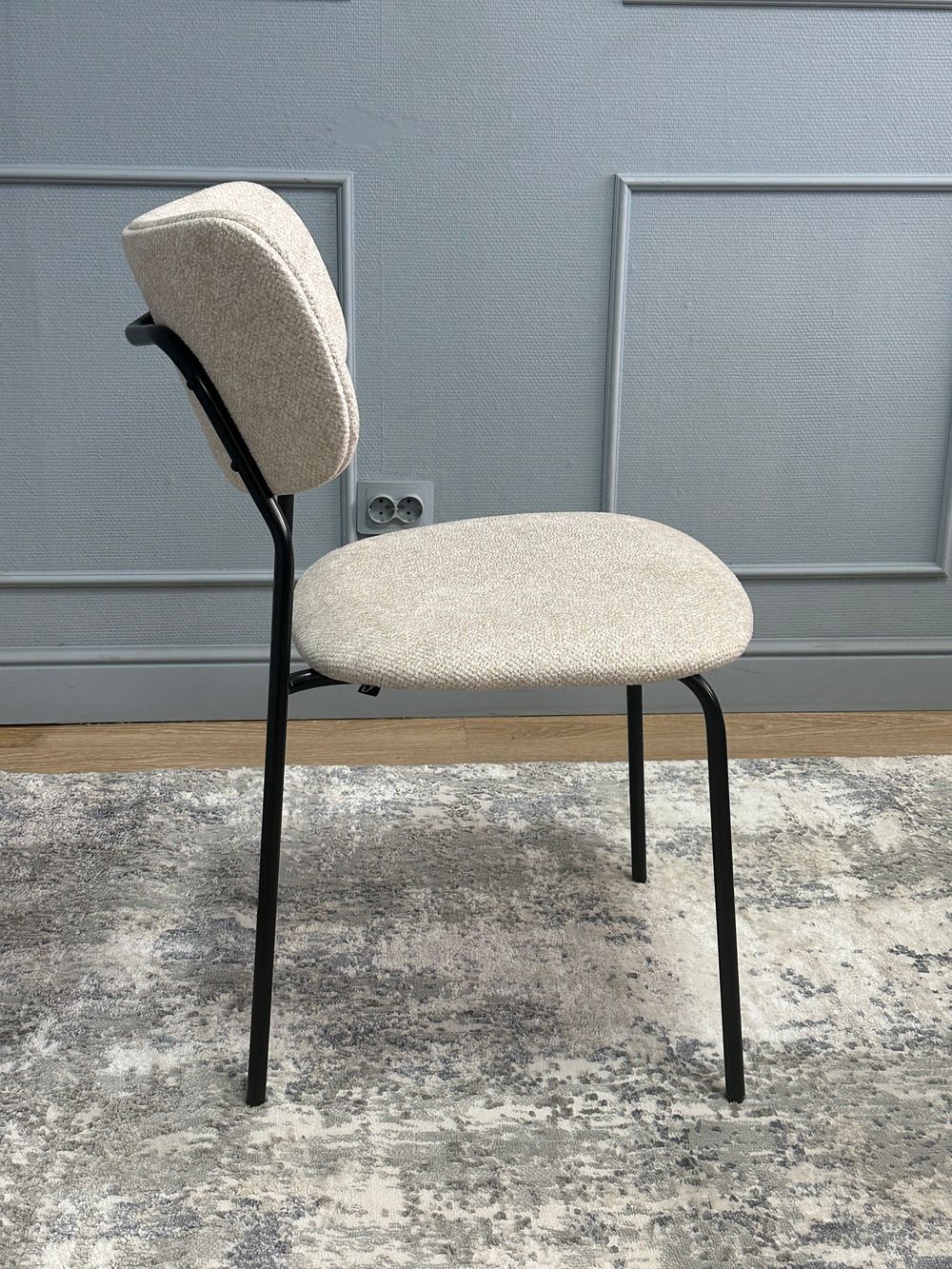 Комплект стульев 2шт KENNER 302SD черный/бежевый микробукле