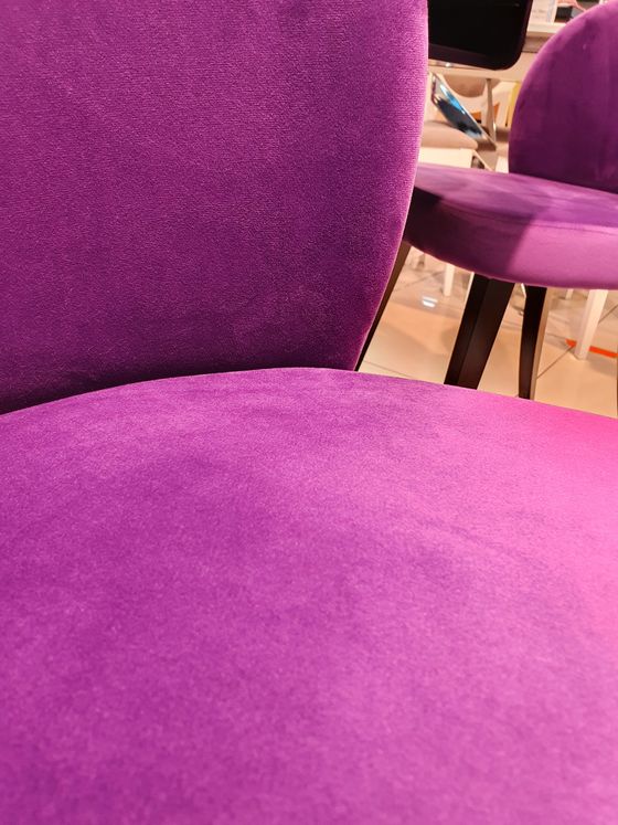 Стул Kenner 148KC белый/фиолетовый велюр