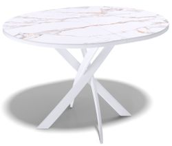 Стол KENNER R1100 белый/стекло белое глянец