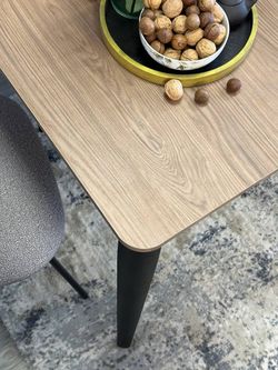 Стол KENNER KS1200 черный/дуб коричневый