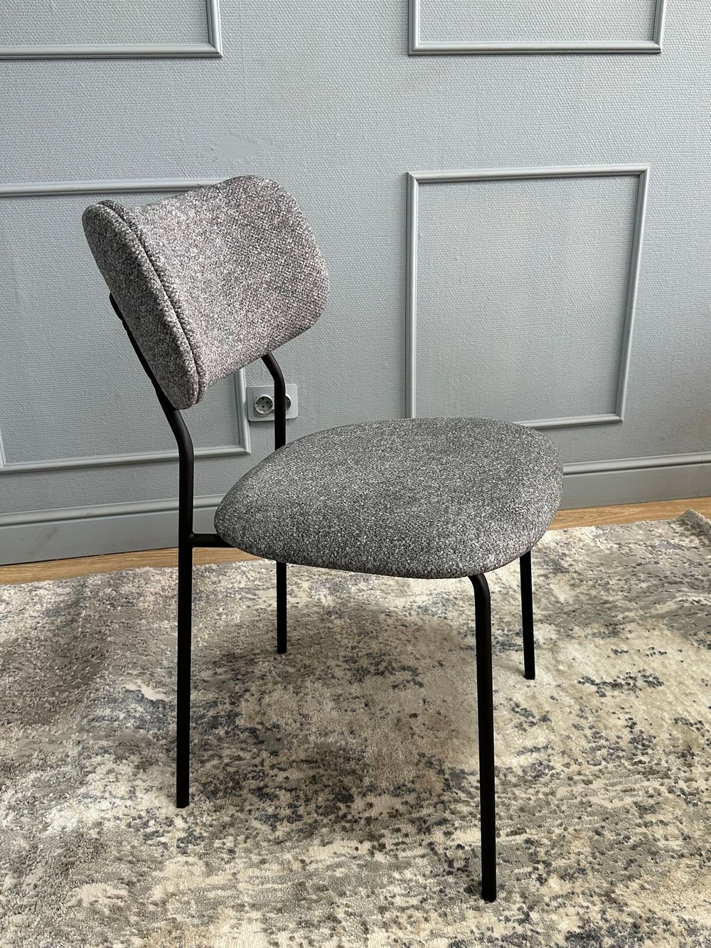 Комплект стульев 2шт KENNER 302SD черный/серый микробукле