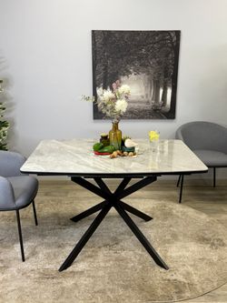 Стол Kenner BR1200, черный/керамика ITALIAN MIDDLE GRAY