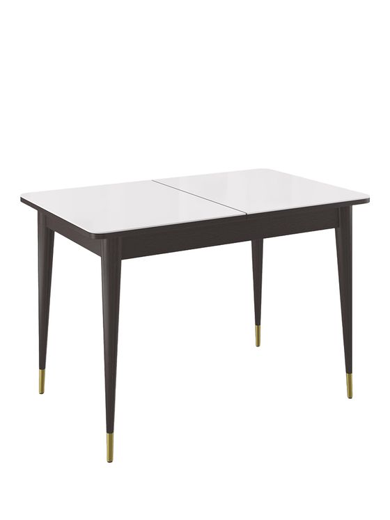 Стол KENNER 1100K венге/стекло белое глянец