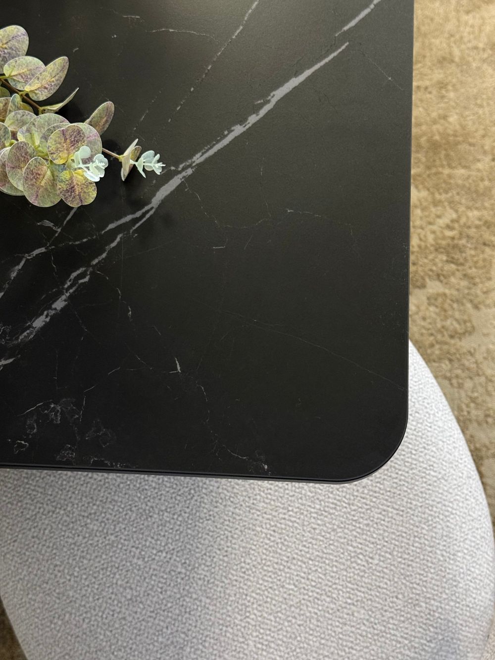 Стол KENNER DM1400 черный/керамика черная