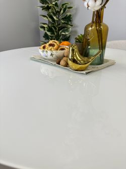 Стол KENNER 1000 М белый/стекло белое глянец