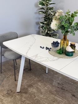 Стол Kenner AK1400, белый/керамика GLORIA WHITE арт.170190