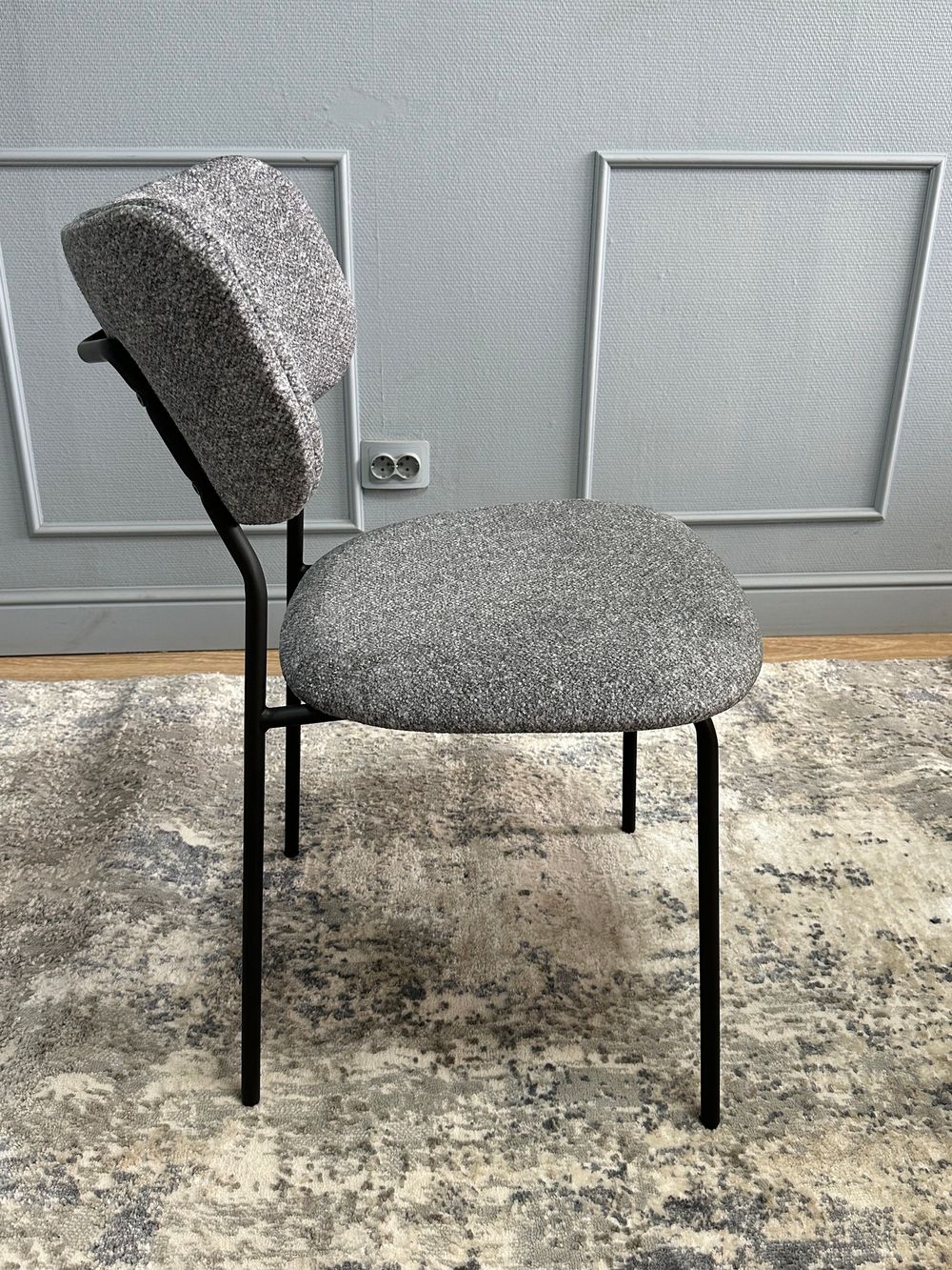 Комплект стульев 2шт KENNER 302SD черный/серый микробукле