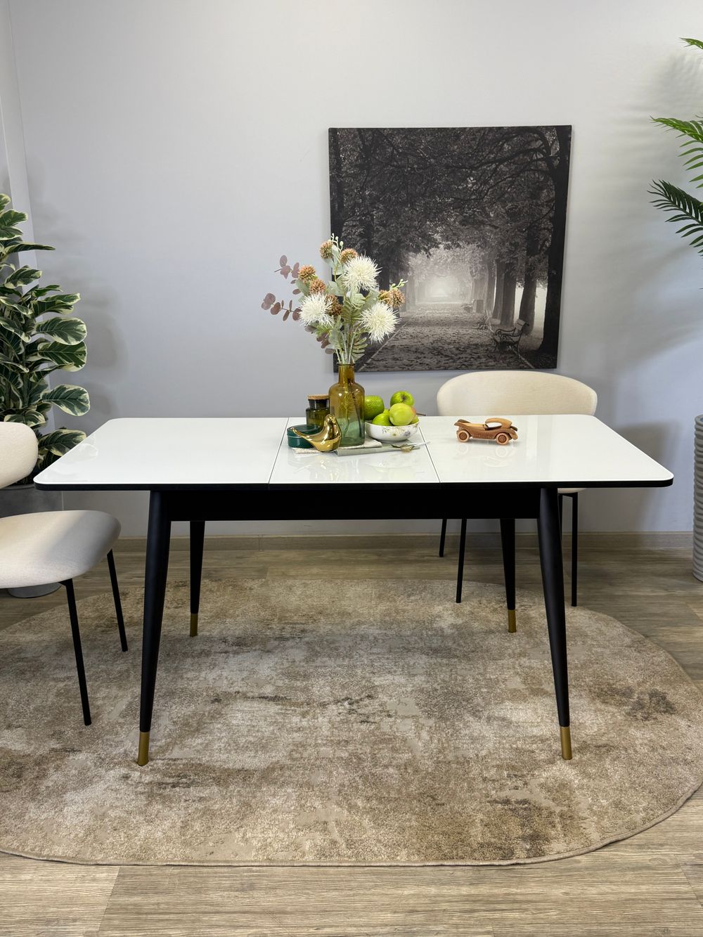 Стол KENNER 1100K венге/стекло белое глянец