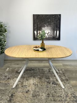 Стол Kenner DO1100, белый/дуб натуральный