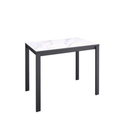 Стол KENNER LK1000 черный/керамика GLORIA WHITE