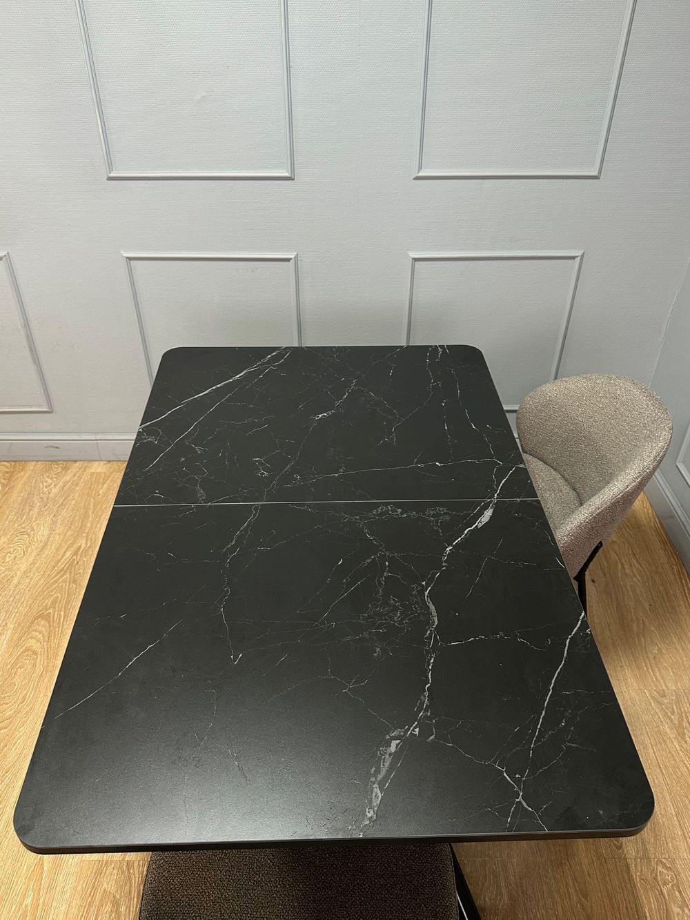 Стол KENNER DC1300 черный/керамика мрамор черный