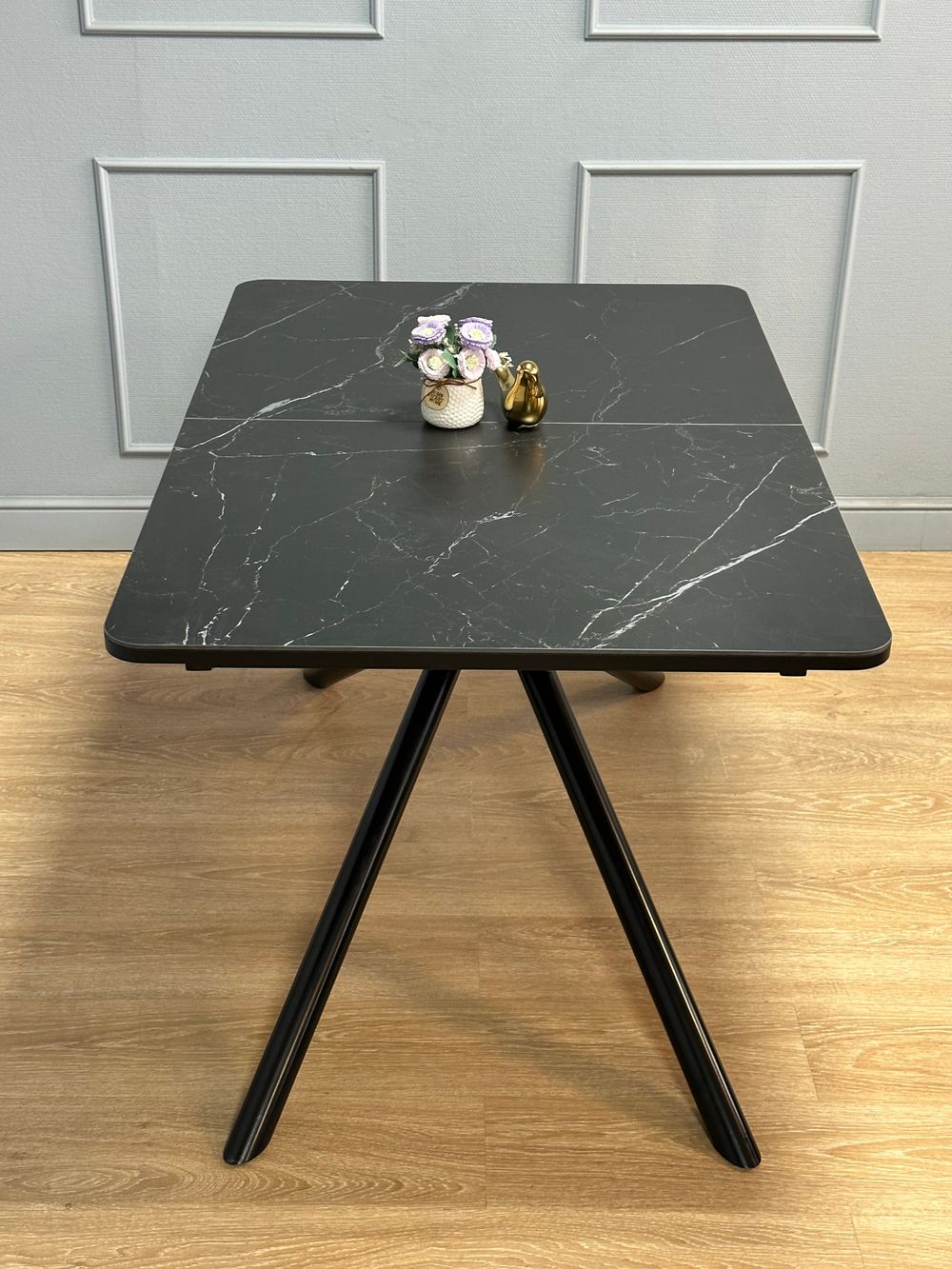 Стол KENNER DC1300 черный/керамика мрамор черный