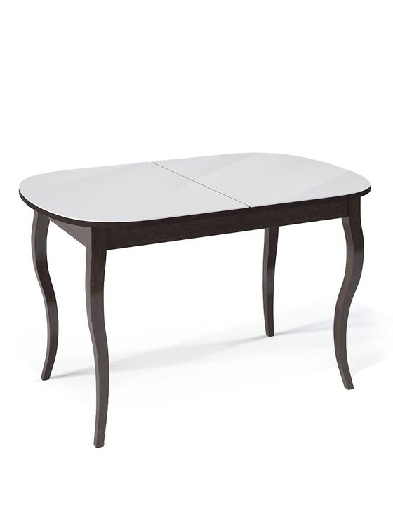 Стол KENNER 1300С  венге/стекло белое сатин