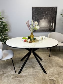 Стол KENNER DO1300 черный/керамика белая