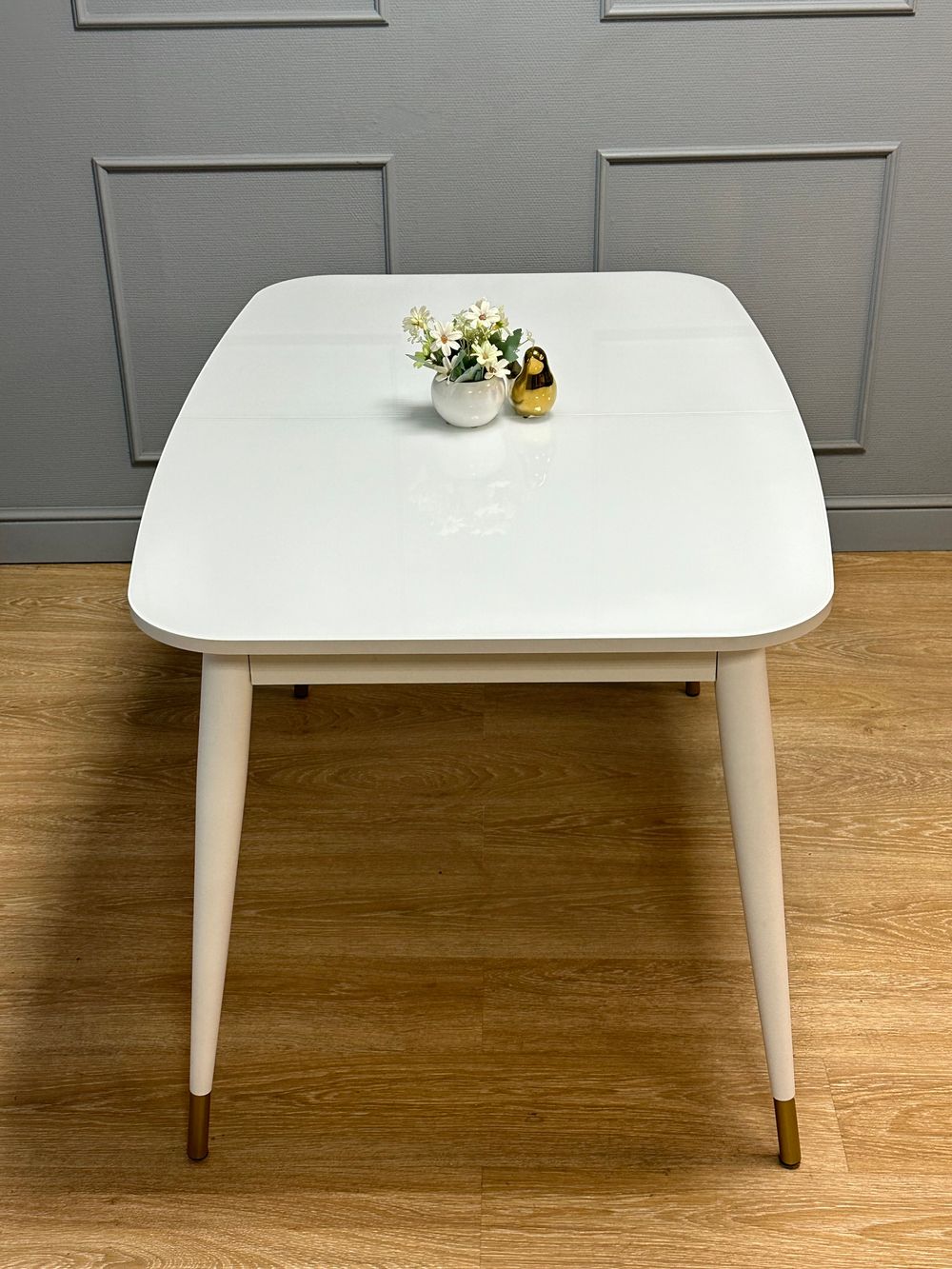 Стол KENNER 1200K белый/стекло белое глянец