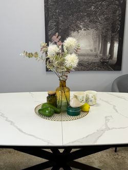 Стол KENNER BR1200 черный/керамика белая