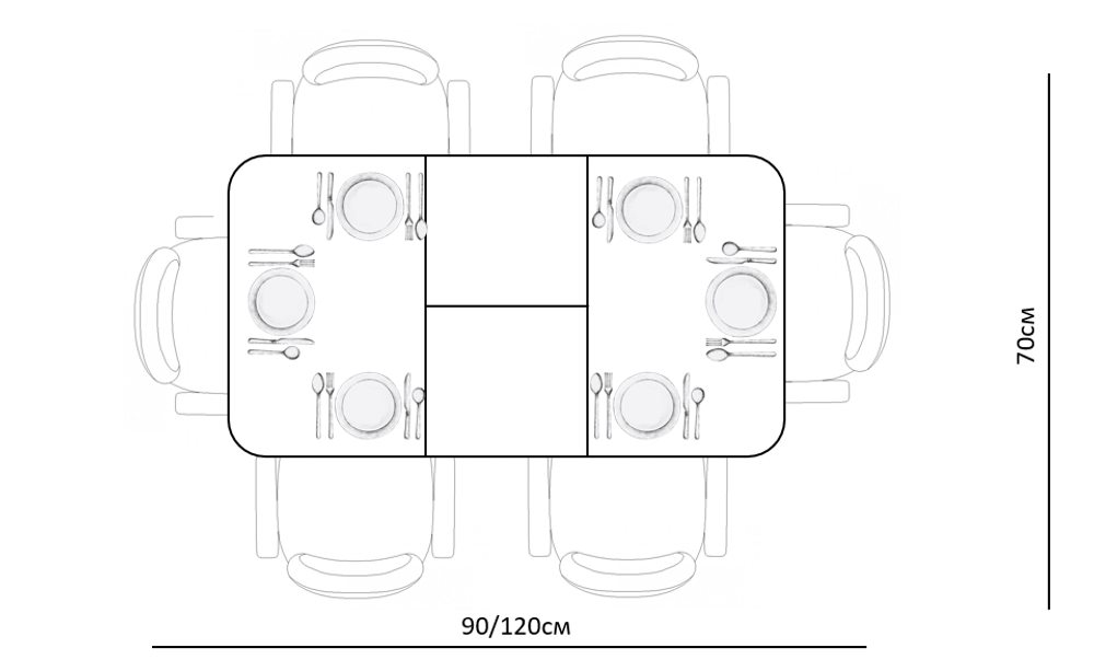 Стол KENNER 900K белый/стекло белое сатин