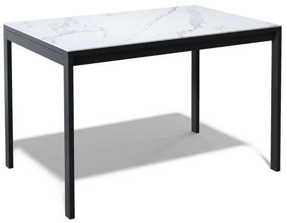 Стол Kenner LK1200, черный/керамика GLORIA WHITE арт.170190