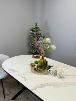 Стол KENNER DO1300 черный/керамика белая