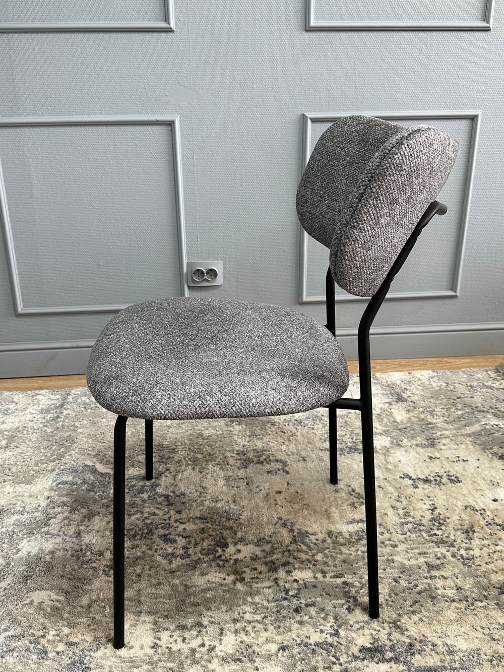 Комплект стульев 2шт KENNER 302SD черный/серый микробукле