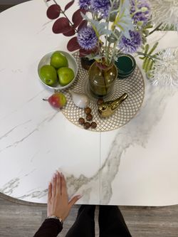 Стол KENNER DO1300 черный/керамика белая