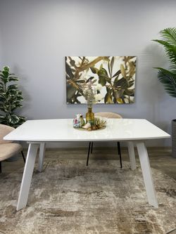 Стол KENNER SL1600 белый/стекло белое глянец