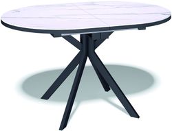 Стол Kenner DO1300, черный/керамика TOP ALPINE WHITE арт.170118