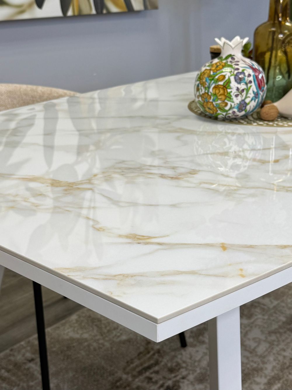 Стол KENNER SL1600 белый/керамика белая глянец