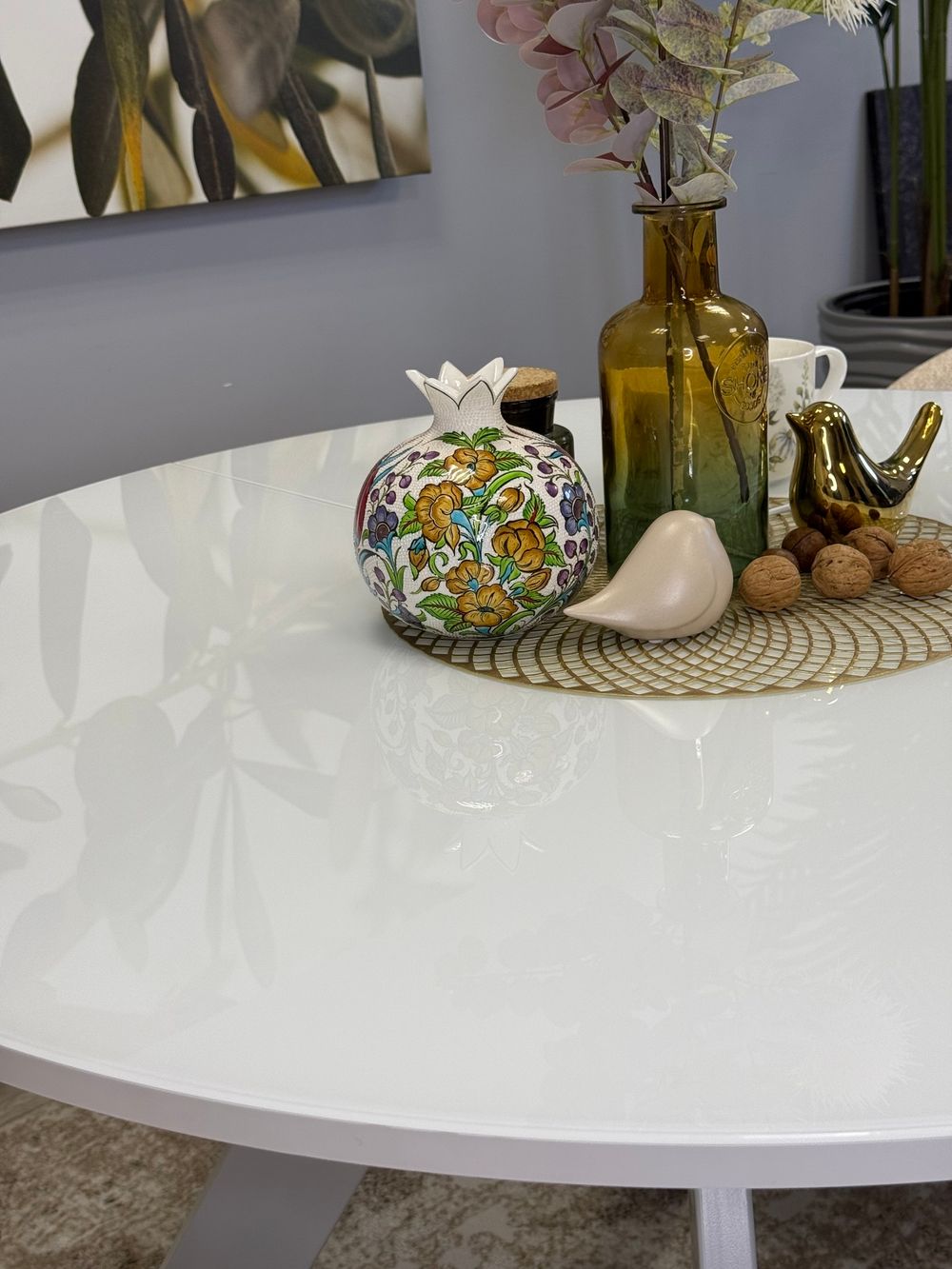 Стол KENNER RL1100 белый/стекло белое глянец