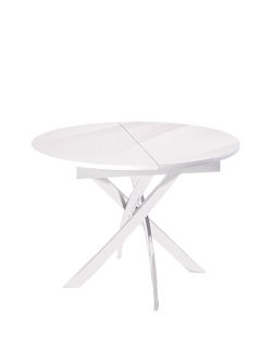 Стол KENNER R1100 белый/стекло белое глянец