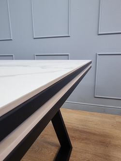 Стол KENNER ML1400 черный/керамика мрамор черный