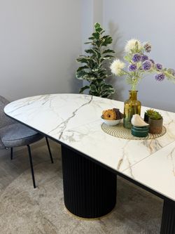 Стол KENNER LDs2000 белый/керамика GILT WHITE