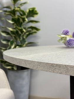 Стол KENNER AR1000 черный/мрамор светло-серый