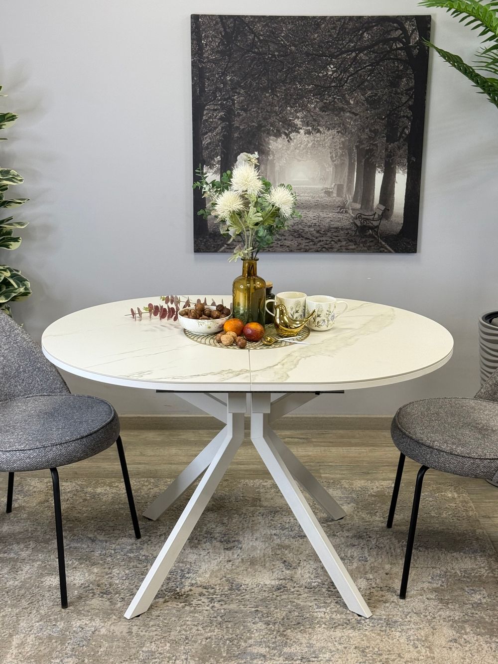 Стол KENNER DO1200 белый/керамика белая