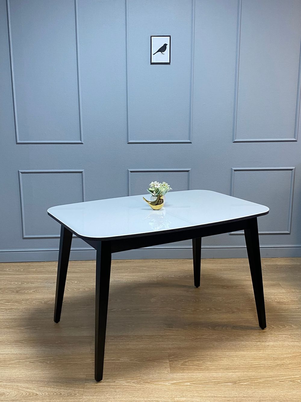 Стол KENNER 1200M венге/стекло белое глянец