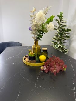 Стол KENNER DM1550 черный/керамика черная