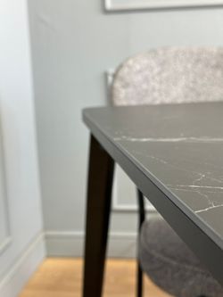 Стол KENNER KS1200 черный/керамика мрамор черный