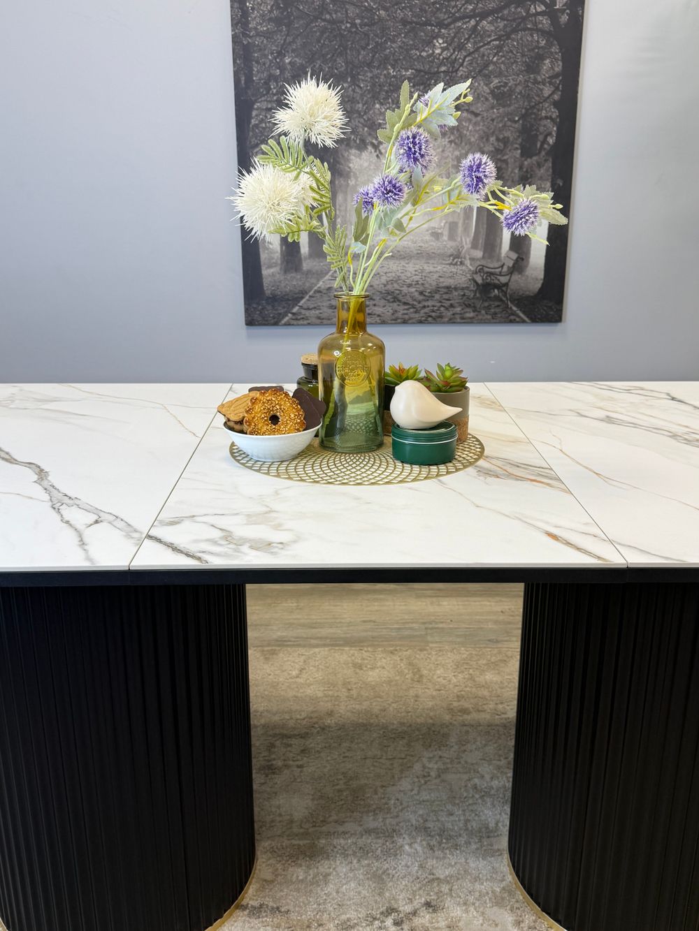 Стол Kenner LDs2000, черный/керамика LARKA GREY арт.170110