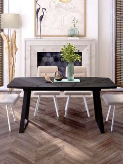 Стол KENNER AZ1400 черный/керамика черная