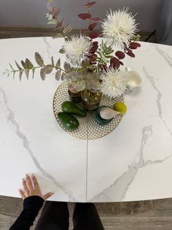 Стол KENNER BR1200 черный/керамика белая